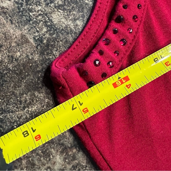 “Talbots” Seasonal Christmas Style Red Tank Shirt - Picture 13 of 15